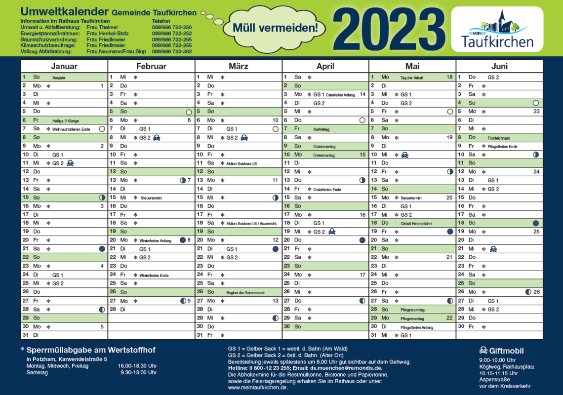 Bild Umweltkalender 2023