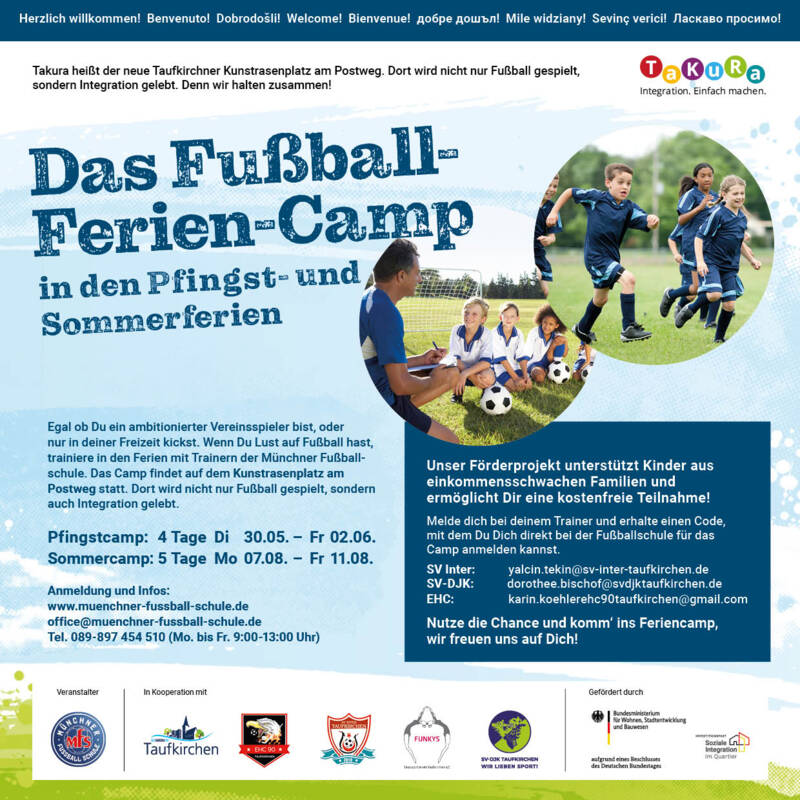 Fußball-Ferien-Camp in den Pfingst- und Sommerferien 2023