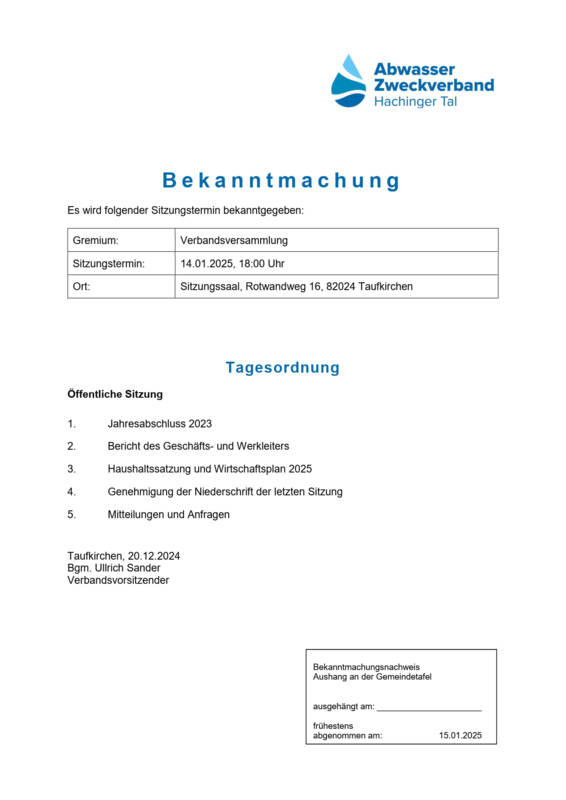 AZV_Verbandsversammlung 14.01.2025